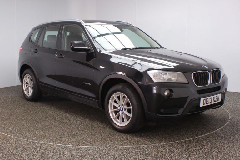 Used 2013 BLACK BMW X3 Estate 2.0 XDRIVE20D SE 5d 181 BHP DIESEL (reg. 2013-07-17) (Automatic) for sale in Stockport