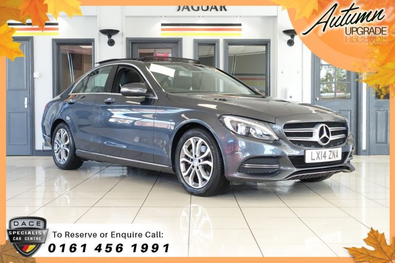 Used 2014 GREY MERCEDES-BENZ C-CLASS Saloon 2.1 C220 BLUETEC SPORT PREMIUM PLUS 4d AUTO 170 BHP DIESEL (reg. 2014-06-13) (Automatic) for sale in Stockport