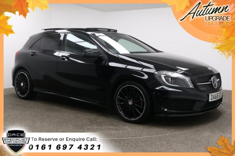 Used 2015 BLACK MERCEDES-BENZ A-CLASS Hatchback 2.1 A200 CDI AMG NIGHT EDITION 5d AUTO 134 BHP DIESEL (reg. 2015-09-30) (Automatic) for sale in Stockport