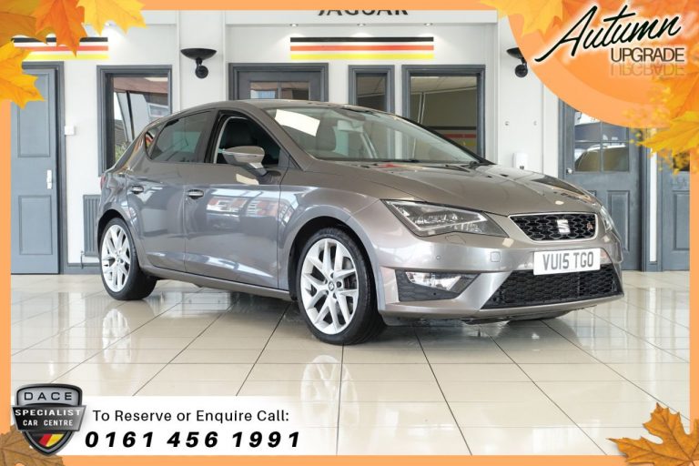 Used 2015 GREY SEAT LEON Hatchback 2.0 TDI FR TECHNOLOGY DSG 5d 184 BHP DIESEL (reg. 2015-03-02) (Automatic) for sale in Stockport