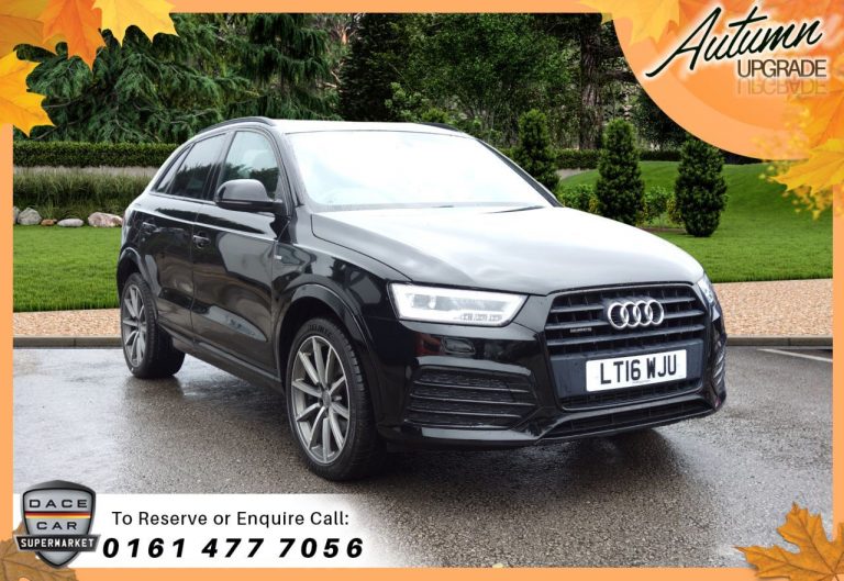 Used 2016 BLACK AUDI Q3 Estate 2.0 TFSI QUATTRO S LINE PLUS 5d 178 BHP PETROL (reg. 2016-03-18) (Automatic) for sale in Stockport