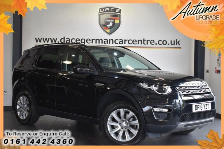 Used 2016 BLACK LAND ROVER DISCOVERY SPORT Estate 2.0 TD4 SE TECH AUTO 5DR 180 BHP DIESEL (reg. 2016-06-30) (Automatic) for sale in Stockport