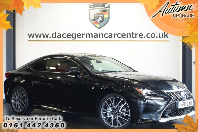 Used 2016 BLACK LEXUS RC Coupe 2.5 300H F SPORT 2DR 178 BHP HYBRID ELECTRIC (reg. 2016-03-16) (Automatic) for sale in Stockport
