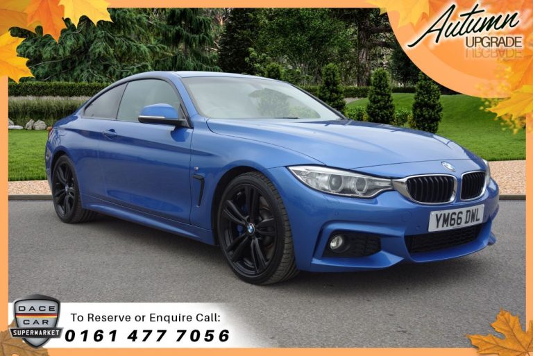 Used 2016 BLUE BMW 4 SERIES Coupe 2.0 430I M SPORT 2d AUTO 248 BHP PETROL (reg. 2016-12-29) (Automatic) for sale in Stockport