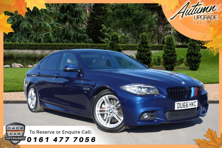 Used 2016 BLUE BMW 5 SERIES Saloon 3.0 530D M SPORT 4d AUTO 255 BHP DIESEL (reg. 2016-10-01) (Automatic) for sale in Stockport