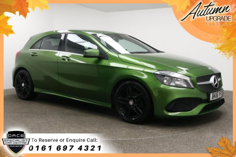 Used 2016 GREEN MERCEDES-BENZ A-CLASS Hatchback 2.1 A 200 D AMG LINE EXECUTIVE 5d AUTO 134 BHP DIESEL (reg. 2016-04-29) (Automatic) for sale in Stockport