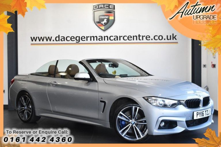 Used 2016 SILVER BMW 4 SERIES Convertible 3.0 435D XDRIVE M SPORT 2DR 309 BHP DIESEL (reg. 2016-03-31) (Automatic) for sale in Stockport