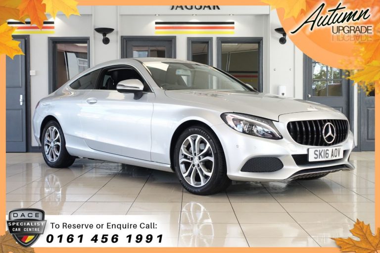 Used 2016 SILVER MERCEDES-BENZ C-CLASS Coupe 2.0 C 200 SPORT 2d AUTO 181 BHP PETROL (reg. 2016-03-09) (Automatic) for sale in Stockport