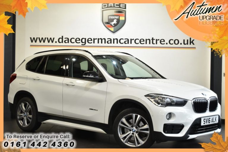 Used 2016 WHITE BMW X1 Estate 2.0 XDRIVE20D SPORT 5DR AUTO 188 BHP DIESEL (reg. 2016-07-29) (Automatic) for sale in Stockport