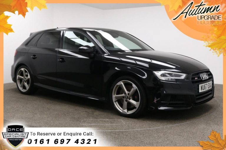 Used 2017 BLACK AUDI S3 Hatchback 2.0 S3 SPORTBACK TFSI QUATTRO BLACK EDITION 5d AUTO 306 BHP PETROL (reg. 2017-09-28) (Automatic) for sale in Stockport