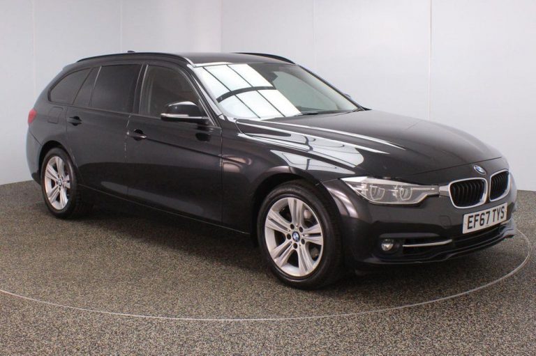 Used 2017 BLACK BMW 3 SERIES Estate 1.5 318I SPORT TOURING 5d AUTO 135 BHP PETROL (reg. 2017-12-22) (Automatic) for sale in Stockport