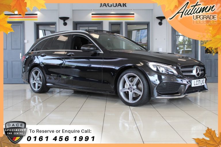 Used 2017 BLACK MERCEDES-BENZ C-CLASS Estate 2.0 C 200 AMG LINE PREMIUM 5d AUTO 184 BHP PETROL (reg. 2017-05-20) (Automatic) for sale in Stockport