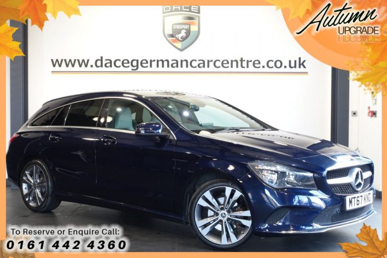 Used 2017 BLUE MERCEDES-BENZ CLA Estate 1.6 CLA 180 SPORT AUTO 5DR 121 BHP PETROL (reg. 2017-11-25) (Automatic) for sale in Stockport