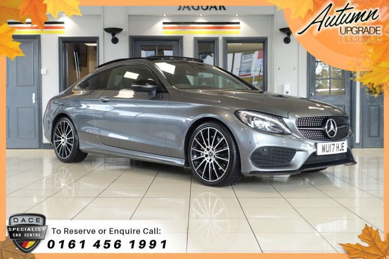 Used 2017 GREY MERCEDES-BENZ C-CLASS Coupe 2.1 C 220 D AMG LINE PREMIUM PLUS 2d AUTO 168 BHP DIESEL (reg. 2017-03-24) (Automatic) for sale in Stockport