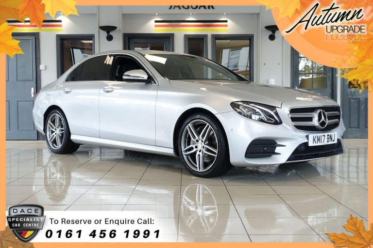 Used 2017 SILVER MERCEDES-BENZ E-CLASS Saloon 2.0 E 220 D AMG LINE 4d 192 BHP DIESEL (reg. 2017-03-28) (Automatic) for sale in Stockport