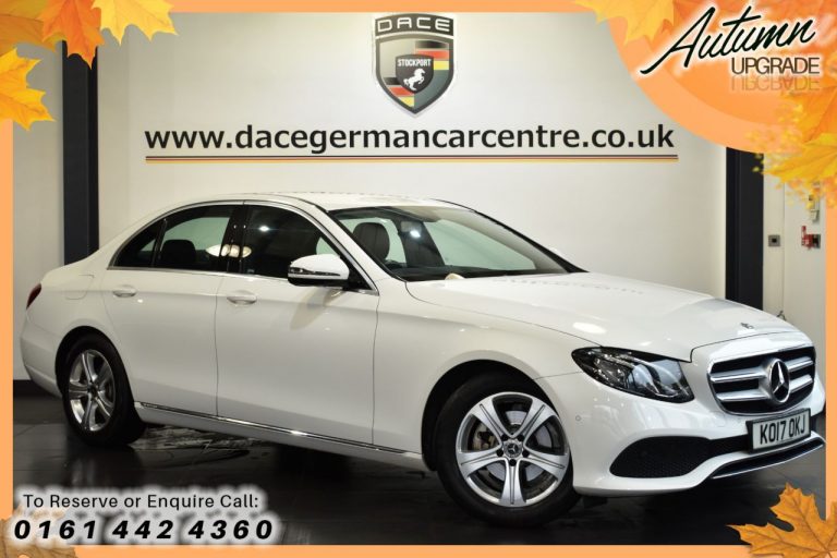 Used 2017 WHITE MERCEDES-BENZ E-CLASS Saloon 2.0 E 220 D SE 4d AUTO 192 BHP DIESEL (reg. 2017-05-31) (Automatic) for sale in Stockport