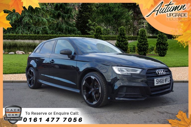 Used 2018 BLACK AUDI A3 Hatchback 1.0 SPORTBACK TFSI BLACK EDITION 5d AUTO 114 BHP PETROL (reg. 2018-12-19) (Automatic) for sale in Stockport