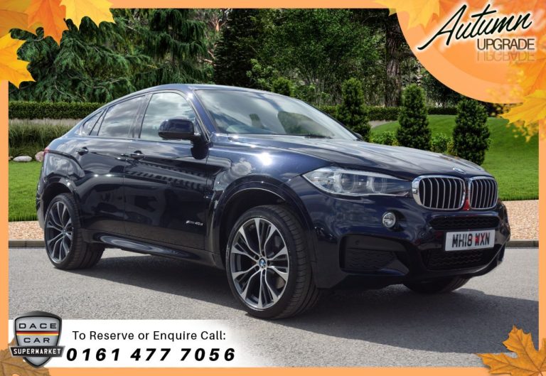 Used 2018 BLACK BMW X6 Coupe 3.0 XDRIVE40D M SPORT EDITION 4d AUTO 309 BHP DIESEL (reg. 2018-07-16) (Automatic) for sale in Stockport