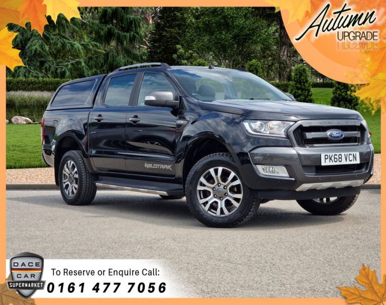 Used 2018 BLACK FORD RANGER PICK UP 3.2 WILDTRAK 4X4 DCB TDCI 4d AUTO 197 BHP ( NO VAT ) DIESEL (reg. 2018-11-09) (Automatic) for sale in Stockport