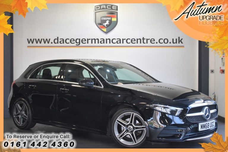 Used 2018 BLACK MERCEDES-BENZ A-CLASS Hatchback 1.5 A 180 D AMG LINE [PREMIUM] 5DR AUTO 114 BHP DIESEL (reg. 2018-12-28) (Automatic) for sale in Stockport