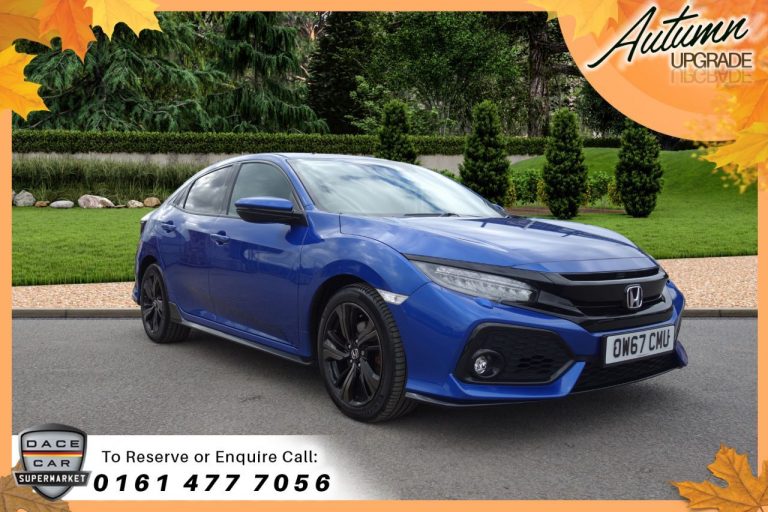 Used 2018 BLUE HONDA CIVIC Hatchback 1.5 VTEC SPORT 5d AUTO 180 BHP PETROL (reg. 2018-01-30) (Automatic) for sale in Stockport