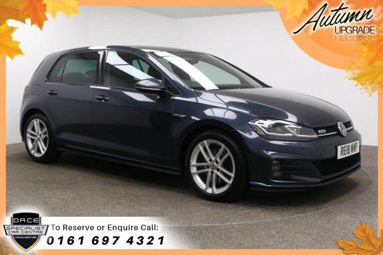 Used 2018 BLUE VOLKSWAGEN GOLF Hatchback 2.0 GTD TDI BLUELINE DSG 5d AUTO 182 BHP DIESEL (reg. 2018-05-21) (Automatic) for sale in Stockport