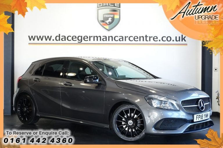 Used 2018 GREY MERCEDES-BENZ A-CLASS Hatchback 1.6 A 160 AMG LINE EXECUTIVE 5DR AUTO 102 BHP PETROL (reg. 2018-04-27) (Automatic) for sale in Stockport