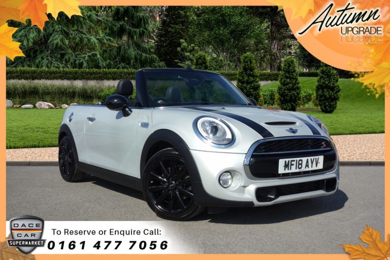 Used 2018 SILVER MINI CONVERTIBLE Convertible 2.0 COOPER S 2d AUTO 189 BHP PETROL (reg. 2018-03-19) (Automatic) for sale in Stockport