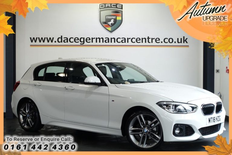 Used 2018 WHITE BMW 1 SERIES Hatchback 1.5 118I M SPORT 5DR AUTO 134 BHP PETROL (reg. 2018-04-26) (Automatic) for sale in Stockport