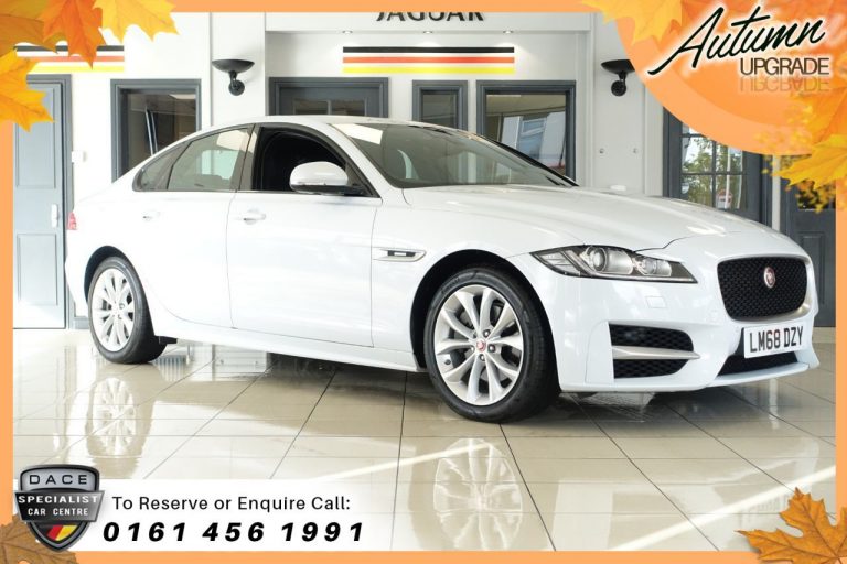 Used 2018 WHITE JAGUAR XF Saloon 2.0 R-SPORT 4d 247 BHP PETROL (reg. 2018-10-22) (Automatic) for sale in Stockport