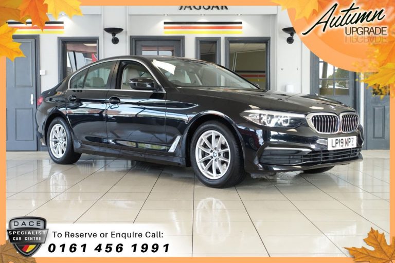 Used 2019 BLACK BMW 5 SERIES Saloon 2.0 520I SE 4d AUTO 181 BHP PETROL (reg. 2019-06-03) (Automatic) for sale in Stockport