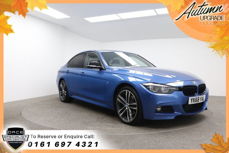 Used 2019 BLUE BMW 3 SERIES Saloon 2.0 320D XDRIVE M SPORT SHADOW EDITION 4d AUTO 188 BHP DIESEL (reg. 2019-01-29) (Automatic) for sale in Stockport