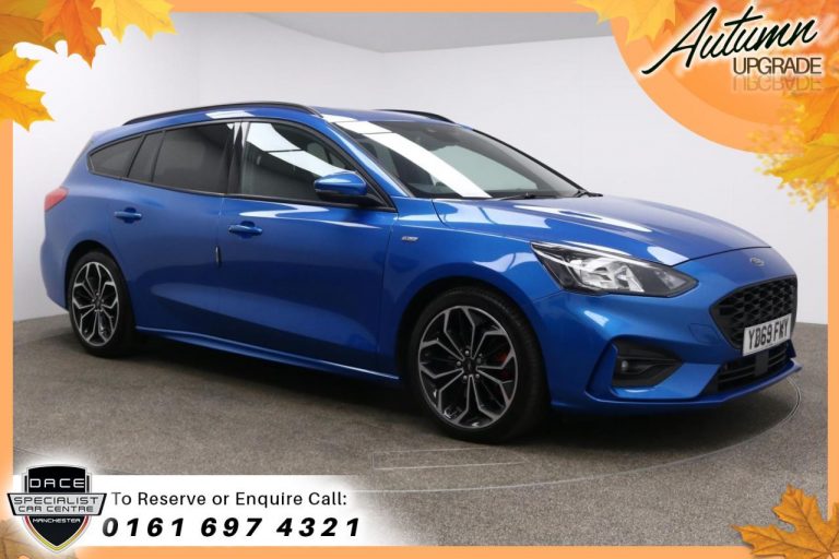 Used 2019 BLUE FORD FOCUS Estate 1.5 ST-LINE X 5d 180 BHP PETROL (reg. 2019-12-18) (Automatic) for sale in Stockport