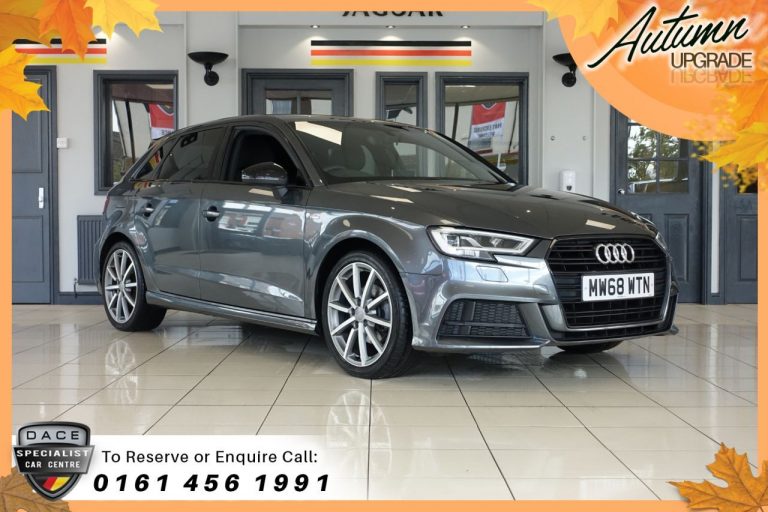 Used 2019 GREY AUDI A3 Hatchback 1.0 SPORTBACK TFSI BLACK EDITION 5d AUTO 114 BHP PETROL (reg. 2019-01-07) (Automatic) for sale in Stockport