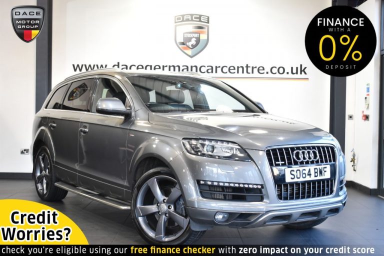 Used 2014 GREY AUDI Q7 4x4 3.0 TDI QUATTRO S LINE STYLE EDITION 5DR 242 BHP DIESEL (reg. 2014-09-01) (Automatic) for sale in Stockport