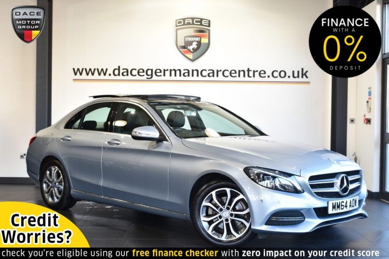 Used 2014 SILVER MERCEDES-BENZ C-CLASS Saloon 2.0 C200 SPORT 4DR AUTO 184 BHP PETROL (reg. 2014-12-15) (Automatic) for sale in Stockport