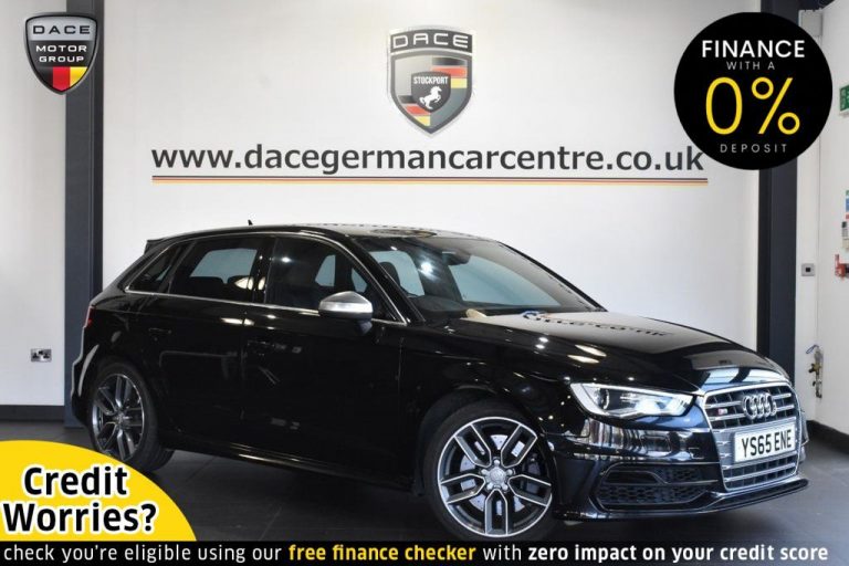 Used 2015 BLACK AUDI S3 Hatchback 2.0 S3 SPORTBACK QUATTRO NAV 5DR AUTO 296 BHP PETROL (reg. 2015-11-25) (Automatic) for sale in Stockport