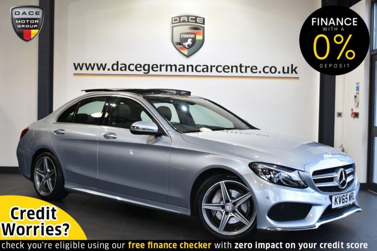 Used 2015 SILVER MERCEDES-BENZ C-CLASS Saloon 2.1 C220 D AMG LINE PREMIUM 4DR 170 BHP DIESEL (reg. 2015-10-09) (Automatic) for sale in Stockport