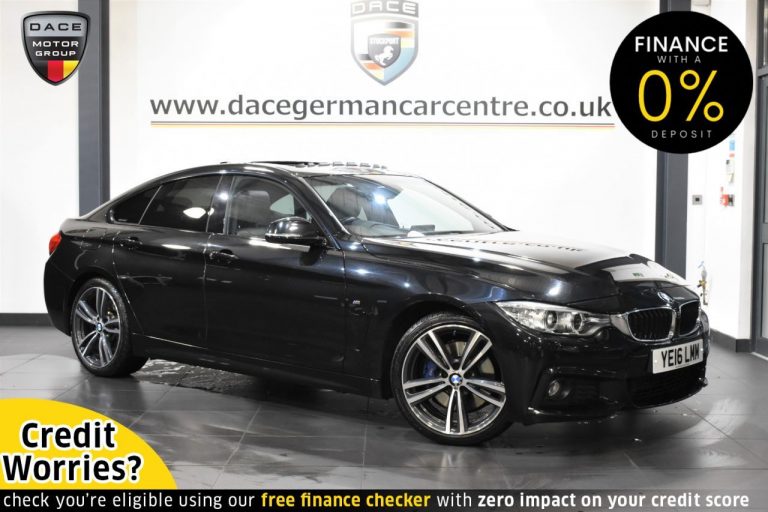 Used 2016 BLACK BMW 4 SERIES Coupe 2.0 420D M SPORT GRAN COUPE 4DR AUTO 188 BHP DIESEL (reg. 2016-07-12) (Automatic) for sale in Stockport