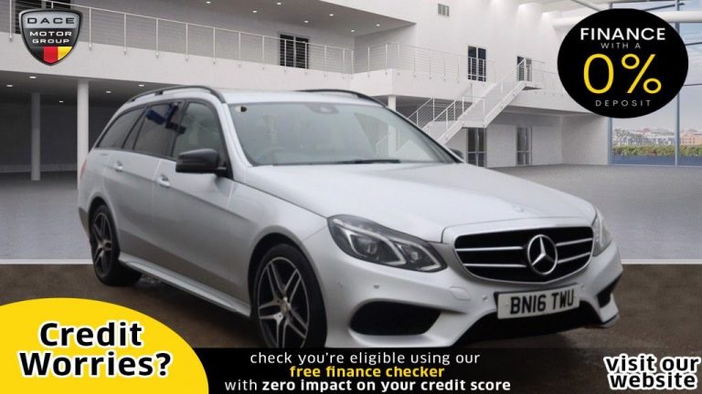 Used 2016 SILVER MERCEDES-BENZ E-CLASS Estate 2.1 E220 BLUETEC AMG NIGHT EDITION 5d AUTO 174 BHP DIESEL (reg. 2016-03-31) (Automatic) for sale in Stockport