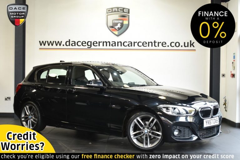 Used 2017 BLACK BMW 1 SERIES Hatchback 1.5 116D M SPORT 5DR AUTO 114 BHP DIESEL (reg. 2017-09-07) (Automatic) for sale in Stockport