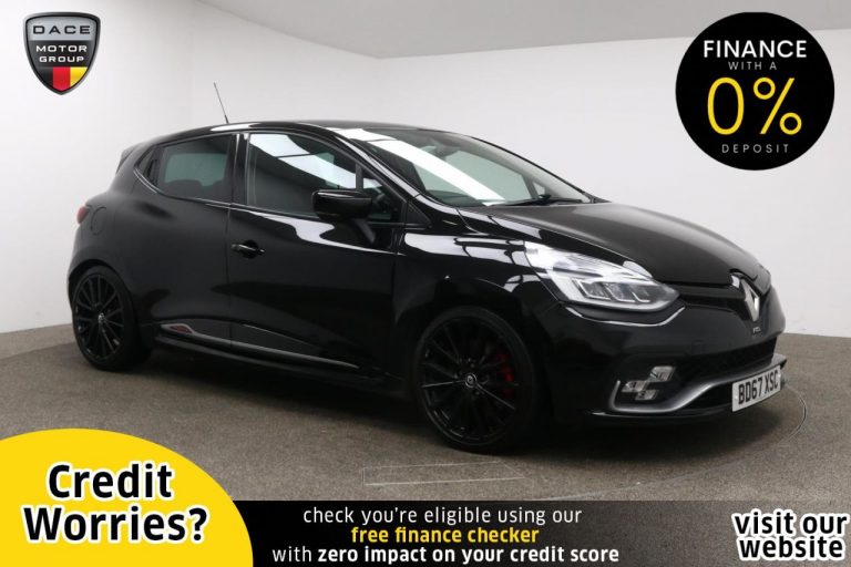 Used 2017 BLACK RENAULT CLIO Hatchback 1.6 RENAULTSPORT NAV TROPHY 5d AUTO 217 BHP PETROL (reg. 2017-11-15) (Automatic) for sale in Stockport