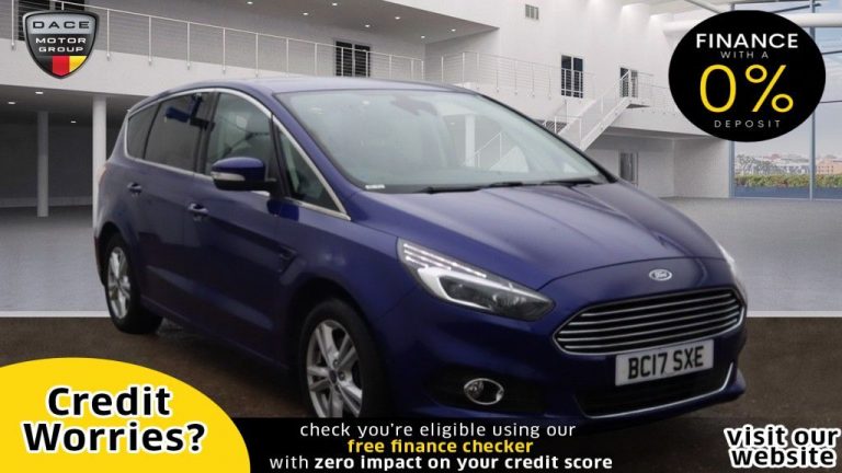Used 2017 BLUE FORD S-MAX MPV 2.0 TITANIUM TDCI 5d AUTO 148 BHP DIESEL (reg. 2017-07-27) (Automatic) for sale in Stockport