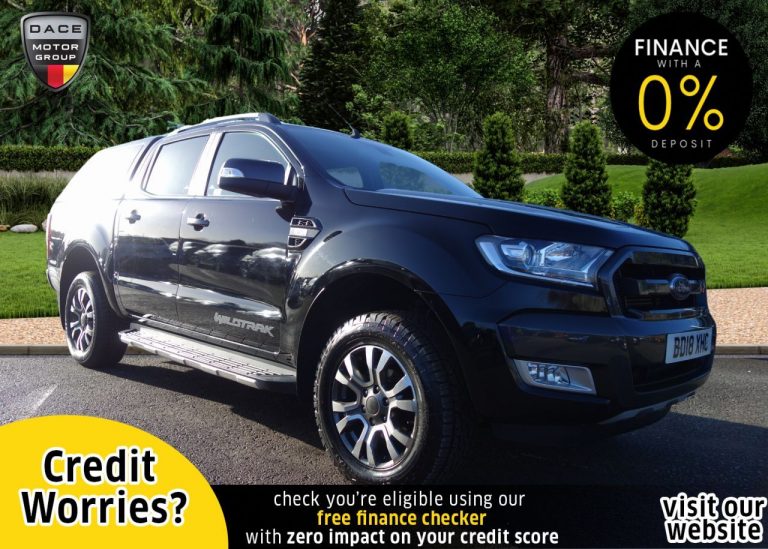 Used 2018 BLACK FORD RANGER PICK UP 3.2 WILDTRAK 4X4 DCB TDCI 4d AUTO 197 BHP DIESEL (reg. 2018-05-30) (Automatic) for sale in Stockport