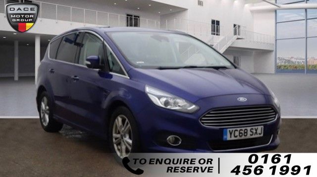 Used 2018 BLUE FORD S-MAX MPV 2.0 TITANIUM TDCI 5d AUTO 177 BHP DIESEL (reg. 2018-09-28) (Automatic) for sale in Stockport