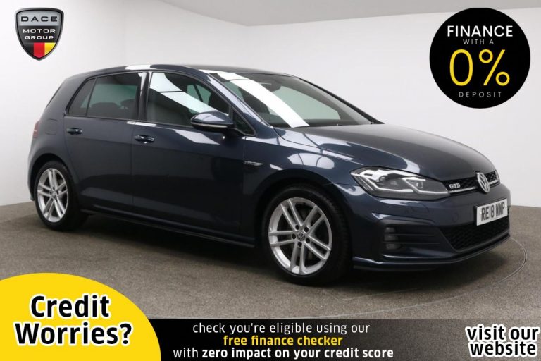 Used 2018 BLUE VOLKSWAGEN GOLF Hatchback 2.0 GTD TDI BLUELINE DSG 5d AUTO 182 BHP DIESEL (reg. 2018-05-21) (Automatic) for sale in Stockport
