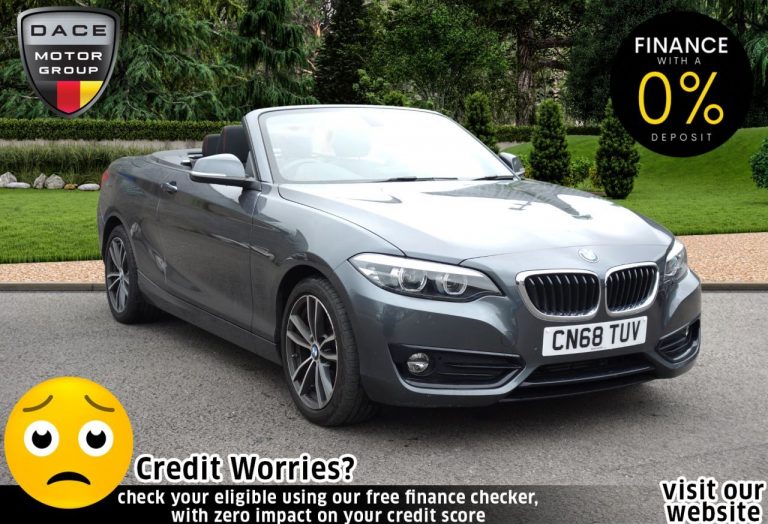 Used 2018 GREY BMW 2 SERIES Convertible 2.0 218D SPORT 2d 148 BHP DIESEL (reg. 2018-11-22) (Automatic) for sale in Stockport