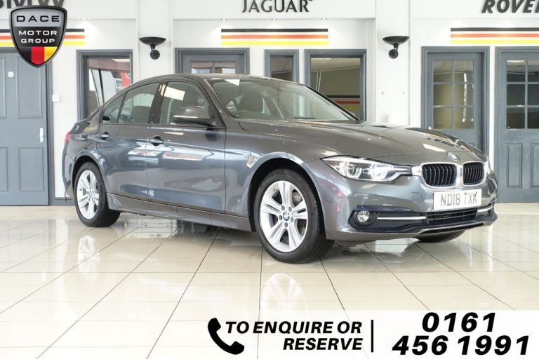 Used 2018 GREY BMW 3 SERIES Saloon 2.0 320D XDRIVE SPORT 4d AUTO 188 BHP DIESEL (reg. 2018-06-26) (Automatic) for sale in Stockport