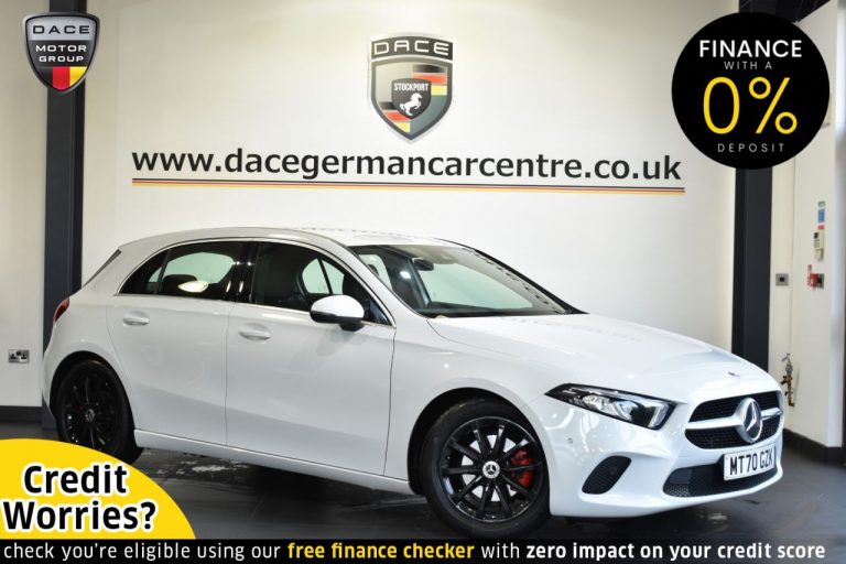 Used 2020 WHITE MERCEDES-BENZ A-CLASS Hatchback 1.3 A 180 SPORT EXECUTIVE 5DR 135 BHP PETROL (reg. 2020-10-23) (Automatic) for sale in Stockport