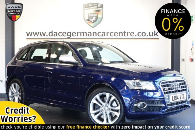 Used 2014 BLUE AUDI Q5 Estate 3.0 SQ5 TDI QUATTRO 5DR 309 BHP DIESEL (reg. 2014-03-15) (Automatic) for sale in Stockport